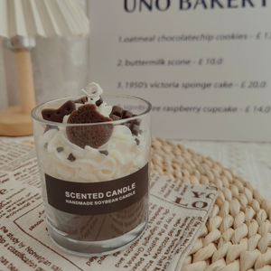 Dâu tây sô cô la handmade cốc đậu nành sáp hương liệu nến tay món quà món quà món tráng miệng hương liệu nến - Product Image 3