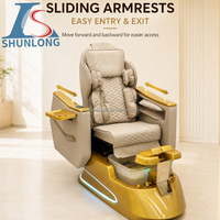 Nouveau Fauteuil de Pédicure de Luxe Moderne Personnalisé en Promotion avec Massage, Spa pour les Pieds, Brume Colorée Réglable et Lumières