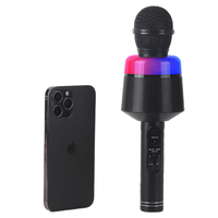 Service OEM, micro karaoké KG30 avec lumières RGB pour haut-parleur, microphone sans fil portable tout-en-un, batterie 1200 mAh (3-4 heures)