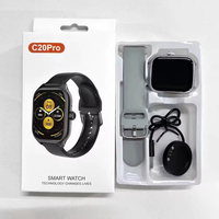Montre connectée C20 Pro pour hommes et femmes, écran tactile complet, montres de sport et de fitness, appels BT, smartwatch avec bracelet en silicone unique