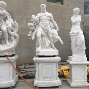 庭等身大ギリシャ筋肉男性とセクシーな女性大理石の石像彫刻 - Product Image 2