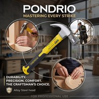 Marteau professionnel à griffes forgé à froid avec manche en fibre de verre, extracteur de clous ergonomique OEM pour la construction, le bricolage et le charpente, 37 cm, garantie 12 mois