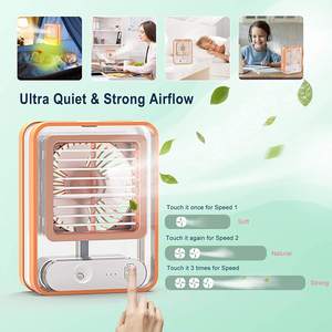 Ventilateur de refroidissement d'air Portable Mini Water Mist Spray Air Cooler Fan Rechargeable 1200Mah Water Mist Fan With Night Light - Product Image 3