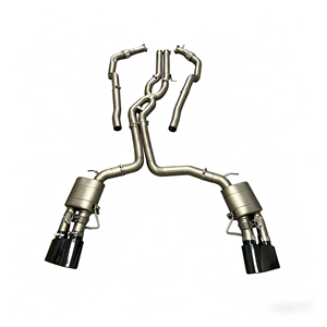 Système d'échappement Vortex Titanium Valvetronic pour Audi RS6 C8 Avant 4.0T V8 Performance Racing Catback avec tuyau avant finition mate - Product Image 1