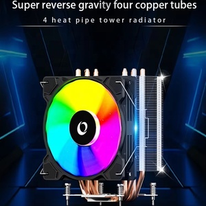 Enfriador de CPU ZeroMaster ARGB PWM LED con 6 Tubos de Calor, Ventilador Universal de 12V con Estilo RGB, Radiador para CPU de Alto Rendimiento - Product Image 6