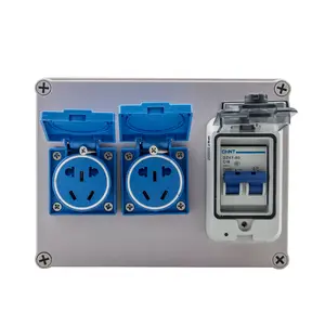 IP66 32A electric power industrial plug and socket distribution box cabinet box with Air switch