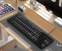 Keyboard kantor berkabel versi bahasa kustom tanpa lampu, Keyboard standar ukuran penuh untuk rumah dan kantor