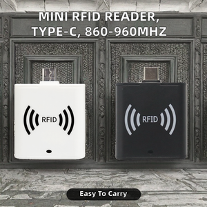 860-960MHz 휴대용 미니 핸드헬드 플라스틱 <span class=keywords><strong>RFID</strong></span> 리더기 타입-C 인터페이스 OTG 읽기 쓰기 ISO18000-6C 프로토콜 출입 통제용 - Product Image 2