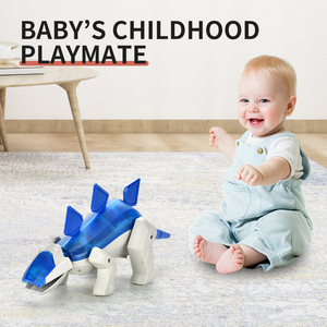 Niños DIY dinosaurio Niño robot Educativo separar juguete luz aplaudir reacción mascota robótica - Product Image 2