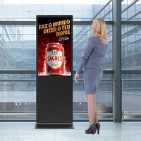 Moniteur Intelligent Vertical LCD Publicitaire Interactif, Totem Numérique Tactile Sur Pied, Meilleures Ventes