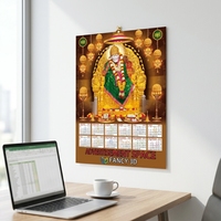 Calendrier 3D lenticulaire Joyprint CMYK couleur haute qualité 2024 avec écran LCD en plastique, impression de dieux indiens pour la décoration