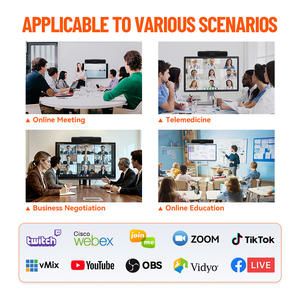 Sistema de videoconferencia inalámbrico 4K todo en uno con encuadre automático inteligente y altavoz de micrófono compatible con <span class=keywords><strong>BYOM</strong></span> para salas de reuniones - Product Image 5