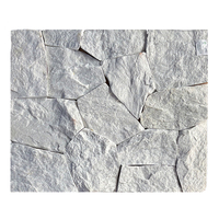Revêtement de mur en pierre lâche de forme irrégulière de calcaire rustique bleu de roche naturelle