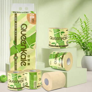 Rollo de papel higiénico suave para baño al por mayor, papel higiénico Jumbo de pulpa de bambú virgen - Product Image 2