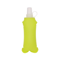 Gourde souple en plastique personnalisée pliable pour la course à pied, la randonnée, le cyclisme et les sports
