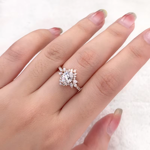 トレンドデザインIGI GIA認定HPHT CVD VVVS1ラボ成長オーバルカットダイヤモンド1CT-6CT 14K 18Kソリッドゴールドジュエリーエンゲージメントリング女性 - Product Image 5