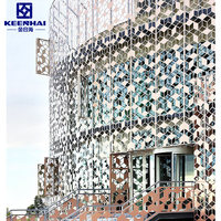 Panneaux muraux décoratifs en aluminium paramétrique 3D ondulé Keenhai pour façade de bâtiments de bureaux à usage extérieur