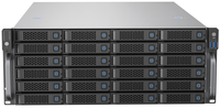 Casing Server Rak 24-Bay 4U dari Aluminium Alloy, Hot Swap SATA SAS Backplane, Kipas Pendingin, Chassis Industrial, USB, PSU Industrial High-End