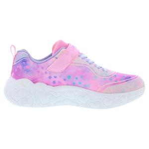 Chaussures pour filles à lacets lumineuses For Eternal Heart, fermeture auto-agrippante, rose clair multicolore avec motif cœur - Product Image 2