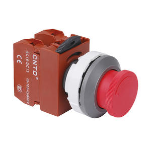 Bouton d'arrêt d'urgence en acier inoxydable CNTD Changde CC3PNR3, taille de la tête 30 mm, 6A max. Trou de montage actuel de 22 mm, 19 mm - Product Image 5