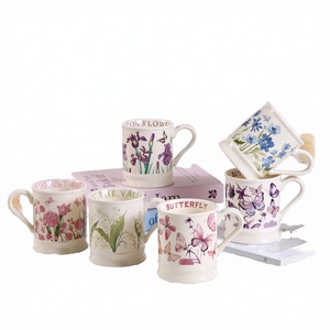 Taza de Café de Cerámica con Diseño Creativo de Mariposa y Flor, Porcelana de Alta Calidad, Resistente al Calor, Gran Capacidad, Apta para Microondas y Lavavajillas - Product Image 2