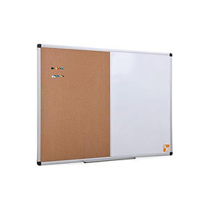 Tableau magnétique pour messages, combinaison de tableau blanc et de tableau en liège, cadre en aluminium durable pour le bureau, l'école ou la maison - Product Image 1