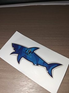 NUEVO 2026 Adhesivo 3D Impermeable de Tiburón, Pegatinas de Tiburón de Dibujos Animados con Bandera Nacional, Diseño Marseille Gertrude - Product Image 2