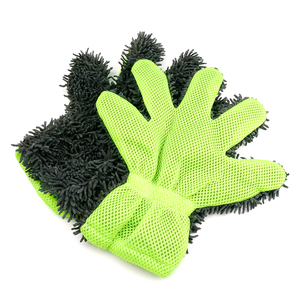 Guanto per lavaggio auto (confezione da 2), Guanti in microfibra ciniglia <span class=keywords><strong>a</strong></span> 5 dita per il lavaggio dell'auto, Strumento di pulizia ispessito in peluche per interni ed esterni - Product Image 1