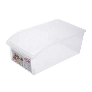 Open refrigerator storage box, wholesale rectangular transparent kitchen organizer plastic container vegetable box