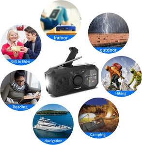 2025 nouveautés sans fil d'urgence 2000mah solaire manivelle Radio avec <span class=keywords><strong>SOS</strong></span> alarme liquidation AM Fm manivelle Radio - Product Image 4