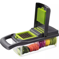15-In-1 Groentehakselsnijmachine Met 7 Messen Kruidenhakselset Roestvrijstalen Groentesnijder Voor Het Koken Van Uien En Fruitsnijders