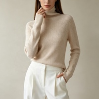 Pull en cachemire Tyan, 100% cachemire, logo personnalisé, vente en gros, pull en cachemire pour femme, col haut, Chine