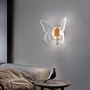Lampe murale LED papillon, <span class=keywords><strong>design</strong></span> pour chambre à coucher, couloir, décoration murale, lumière pour chambre à coucher, salon, salle à manger - Product Image 2