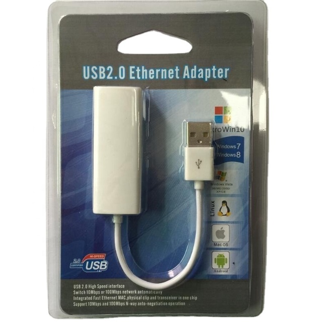 Driver Free USB 2.0 Ethernet Adapter for PC, DVB, TV Set Box