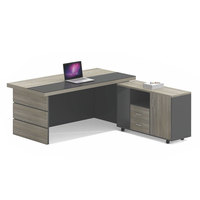De luxe En Bois Mobilier de Bureau À Domicile Table D'appoint L Forme Patron Workbench