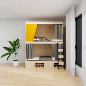 Cama tipo cápsula espacial de lujo con puerto USB y compartimento de almacenamiento, litera para alojamiento de hostelería - Product Image 2