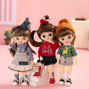 Muñecas pequeñas Bjd de 22Cm para niñas, ropa de moda, traje de princesa, articulaciones de maquillaje, accesorios de bebé Reborn móviles, juguete para niñas, 1/8 - Product Image 5