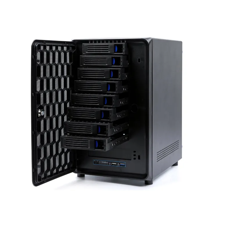 NAS storage server case portable mini itx 8 bay hot swap server chassis per cloud storage