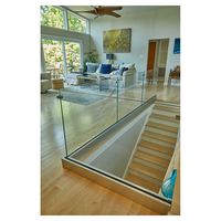 Rampe en verre en U Prima Factory avec protection en verre trempé pour balcons et escaliers – Performance durable