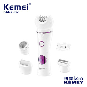 Épilateur Kemei 5 en 1 Km 7937 étanche IPX7 rechargeable par USB avec écran LCD pour l'épilation du corps entier - Product Image 3