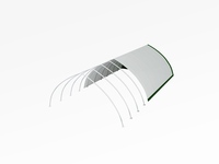 Carpa de Almacenamiento Industrial Plegable Tipo Salón con Doble Armazón y Alta Resistencia