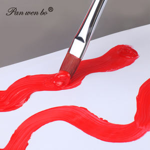 Panwenbo Lot de 9 pinceaux plats en nylon pour artiste professionnel, ensemble de pinceaux pour <span class=keywords><strong>peinture</strong></span> acrylique et aquarelle - Product Image 4