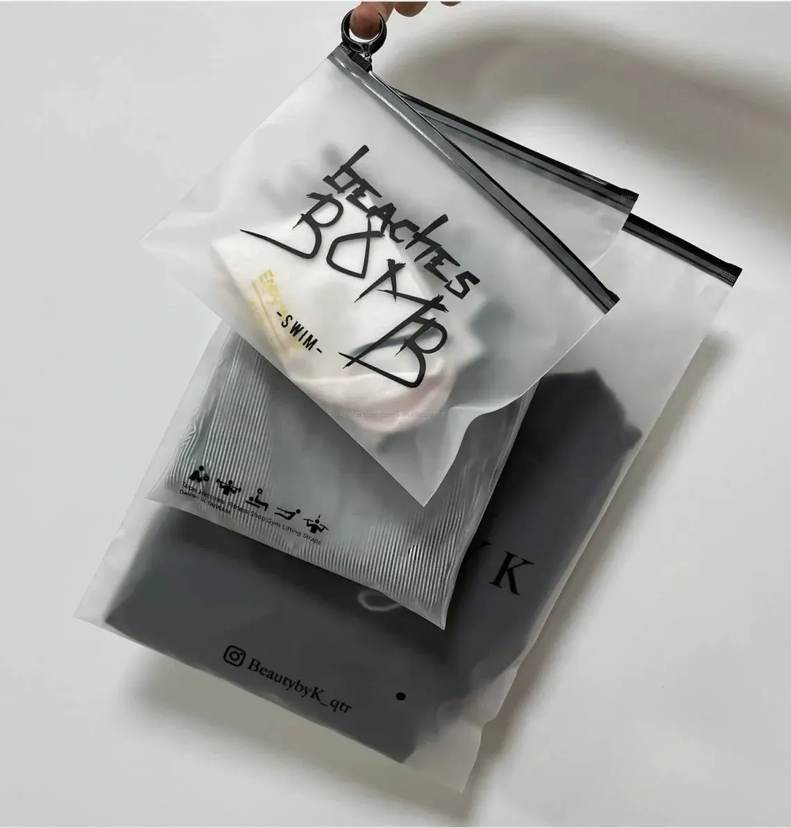 Tùy chỉnh Ziplock Túi Frosted dây kéo Poly Túi bưu phẩm chất lượng cao quần áo nhựa PE bù đắp in ấn triển lãm độ ẩm bằng chứng N/A