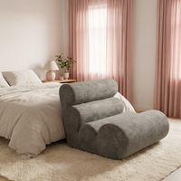 Canapé moderne une place en microfibre confortable, canapé paresseux effet nuage, mobilier de salon pour petit appartement, hôtel