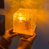 TAIKOON-Lampe de table en cristal acrylique pour bureau, lampe de table LED d'intérieur, dynamique, effet lumineux RVB, télécommande