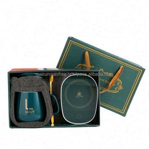 Promotional Corporate Business Souvenir Bone China <b>Smart</b> Temperature Control Electric Coffee <b>Mug</b> Heating Warmer Custom Logo - Product Image 1