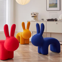 Canapé de relaxation créatif pour enfants, motif lapin elfe de dessin animé, pour intérieur, balcon, salon, banc à chaussures décontracté, chaise d'appoint design
