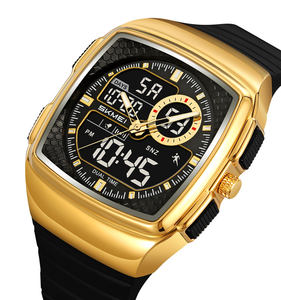 SKMEI hommes élégant 2530 <span class=keywords><strong>montre</strong></span> de sport numérique boîtier en alliage carré affichage LED 3 temps chronographe alarme - Product Image 1