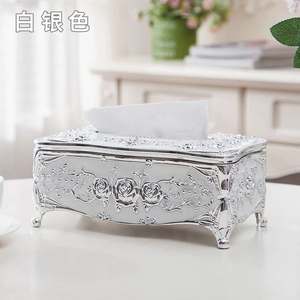 Klasik çiçek süslemeleri düğün akrilik doku kutusu ev deco için - Product Image 4