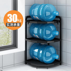 Estante de esquina para cocina, de varias capas, de acero negro, para almacenamiento de utensilios de cocina, organizador de condimentos para encimera - Product Image 4